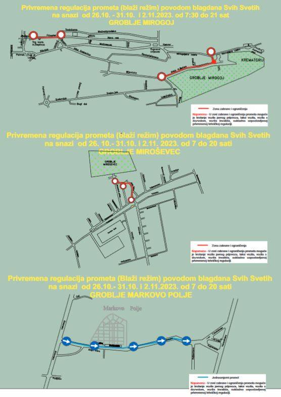 Za blagdan Svih Svetih poseban policijski nadzor uz groblja, u Zagrebu regulacija prometa