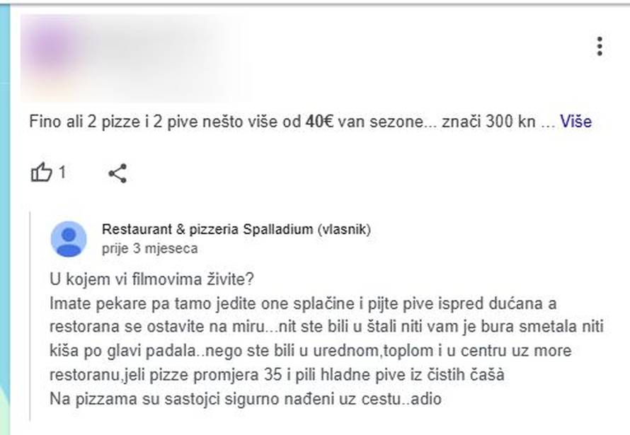 Ugostitelj iz Dalmacije  žestoko vrijeđao goste: 'Dijete povraća od pomisli da ste mu vi roditelji'