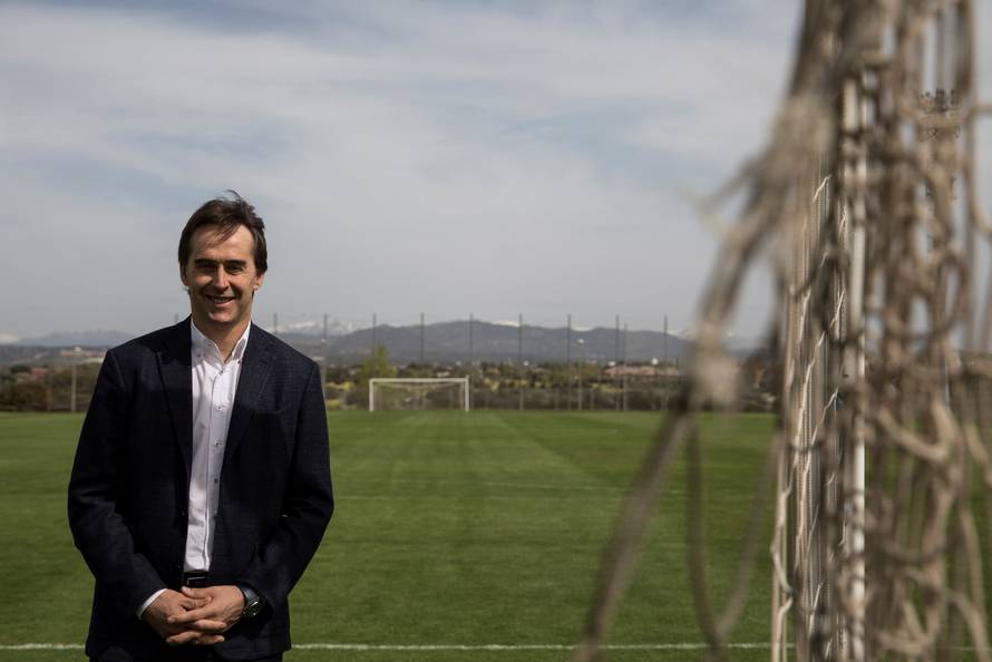 Spain's head coach Lopetegui poses for a portrait at the Spanish Soccer Federation headquarters in Las Rozas, outside Madrid