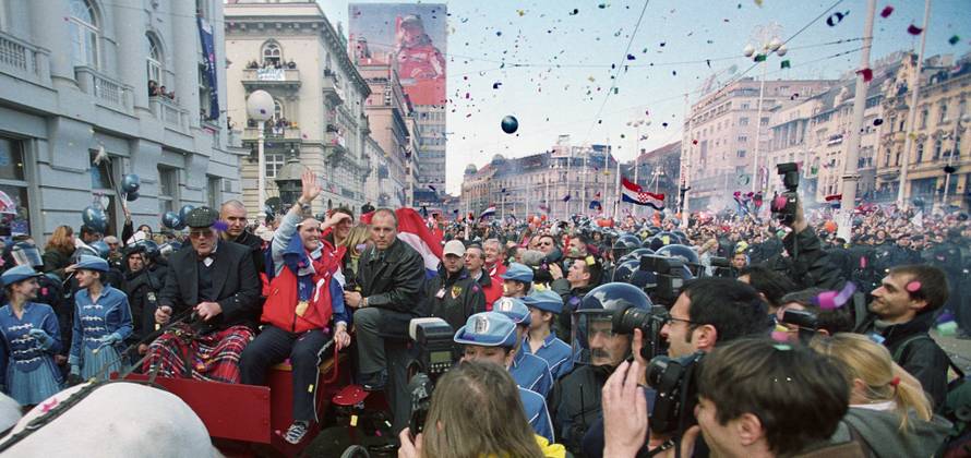 Janica kostelić - doček u Zagrebu 2002.