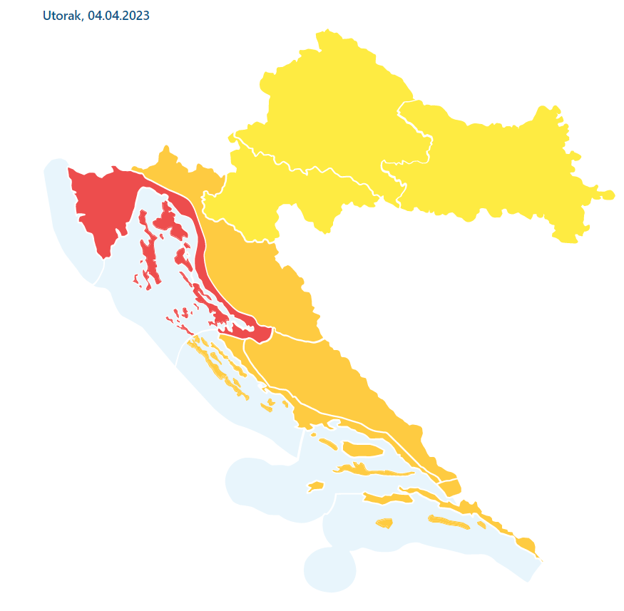 Meteoalarm na snazi za cijelu zemlju: 'Vrijeme je vrlo opasno zbog jakog vjetra. Ne putujte'