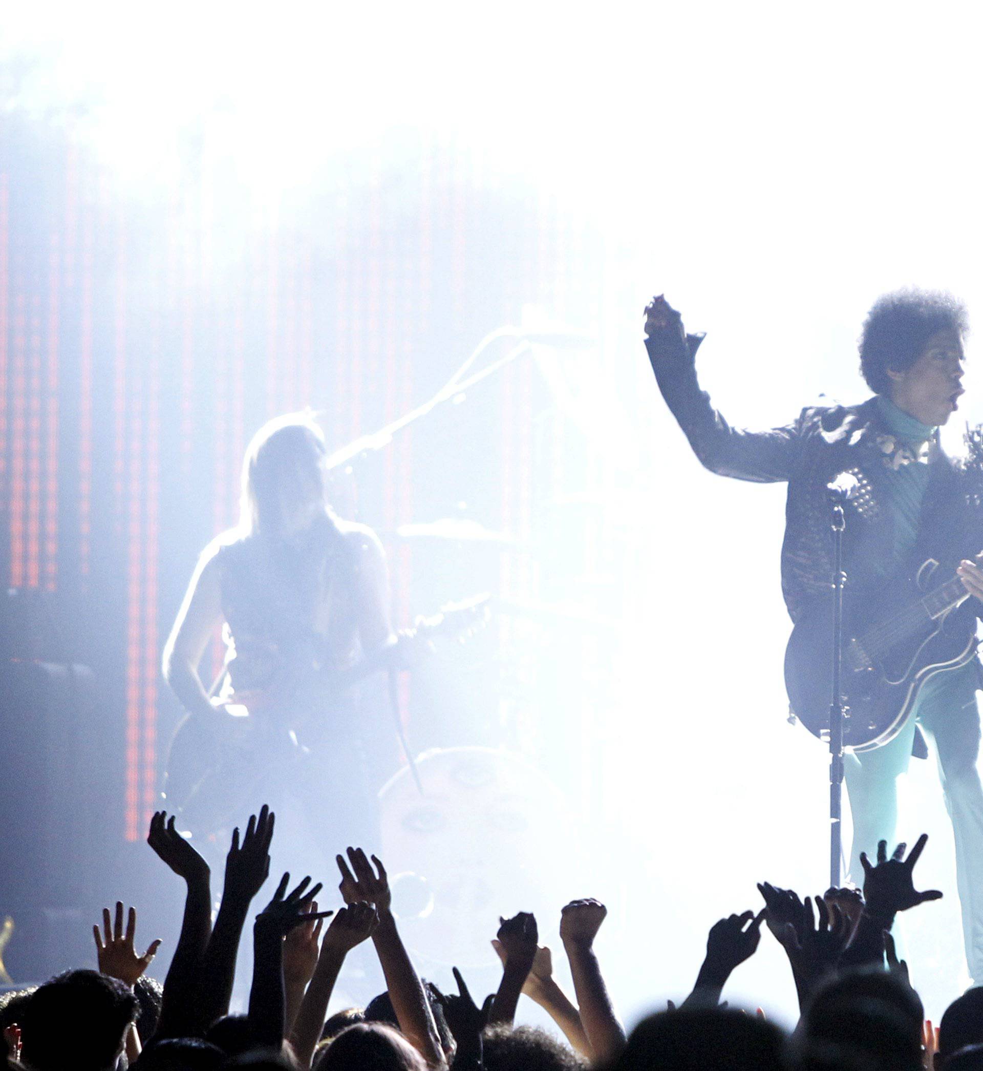 Prince performs during the Billboard Music Awards at the MGM Grand Garden Arena in Las Vegas