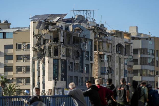 An Israeli strike on a building in Beirut
