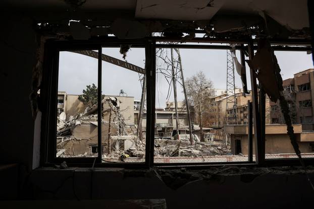 Aftermath of an Israeli and the U.S. strike on Gandhi Hotel Hospital, in Tehran