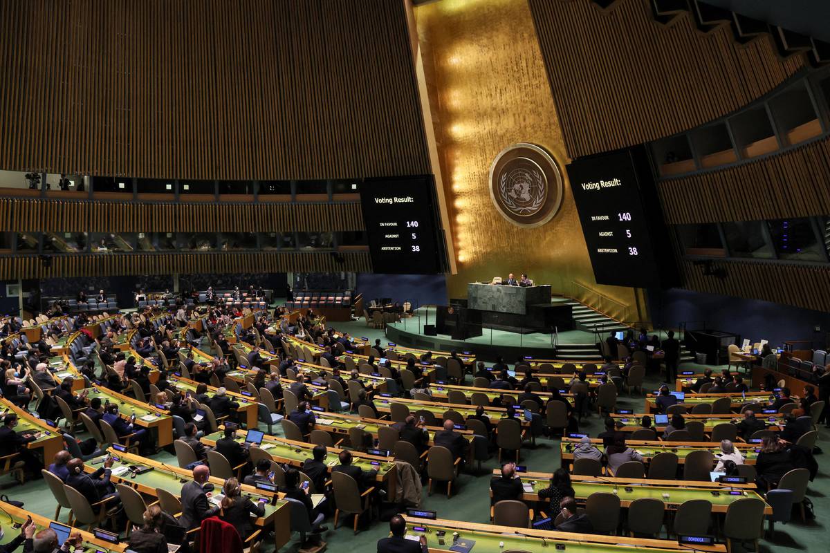 Opća skupština UN-a usvojila rezoluciju o pomoći Ukrajini