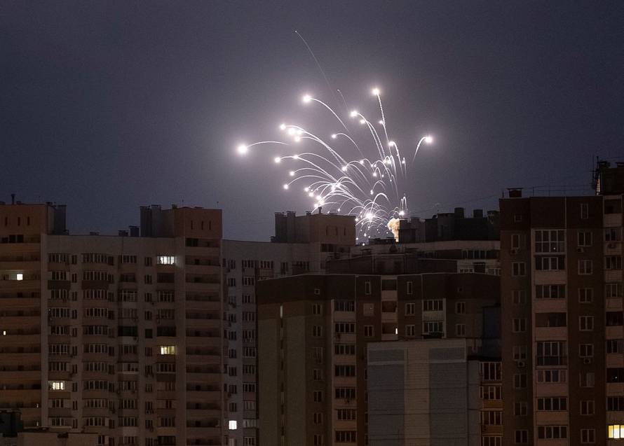 Russian missile and drone strike in Kyiv