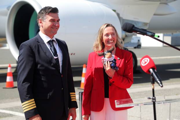 Zagreb: Slijetanje Airbusa A220, novog zrakoplova Croatia Airlinesa