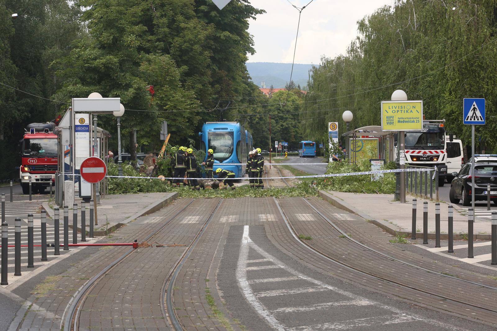 U centru Zagreba palo stablo