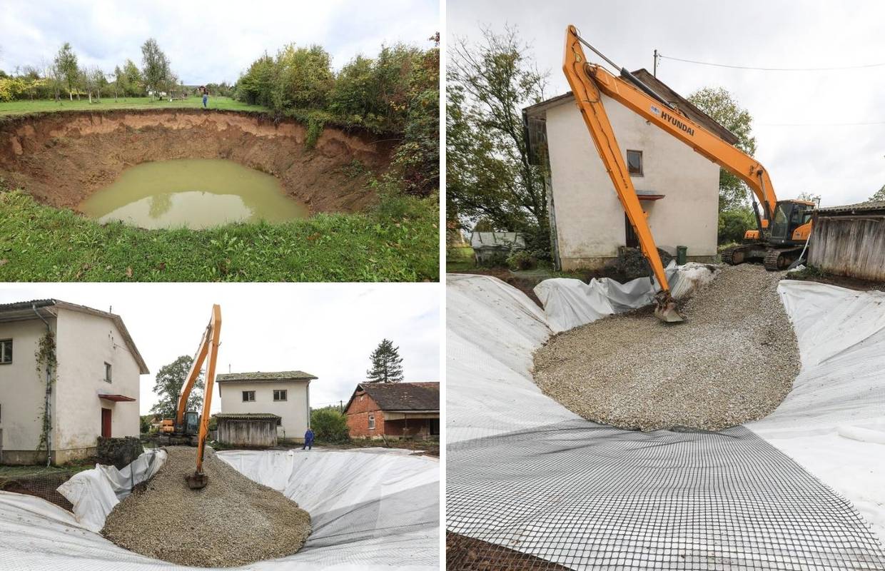 FOTO Počeli sanacijski radovi na najvećoj vrtači u Mečenčanima