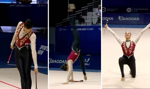 VIDEO Mlada hrvatska ritmi&ccaron;ka gimnasti&ccaron;arka odu&scaron;evila nastupom na hit Baby Lasagne