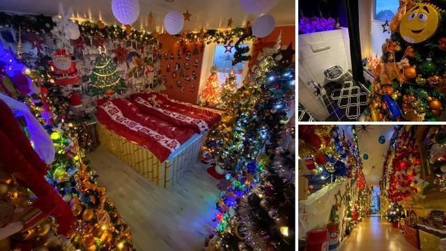 Oni imaju najveći Božić: Ugurali 444 jelke u stan, uredili i zahod