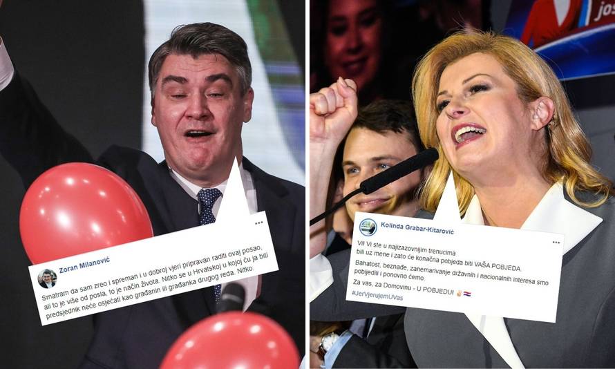 Milanović: Ja sam zreo za ovo; Kolinda: Pobjeđujemo bahatost