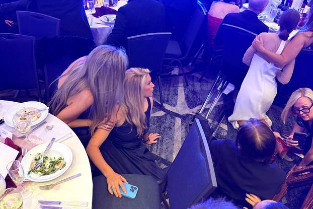 U.S. President Donald Trump and first lady Melania Trump rushed out of the White House Correspondents' Association dinner