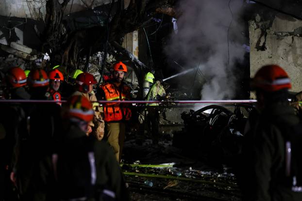 Aftermatch of a projectile impact in Tel Aviv