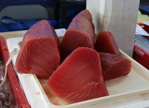 Šibenik:Bogata ponuda ribe na sibenskoj ribarnici.