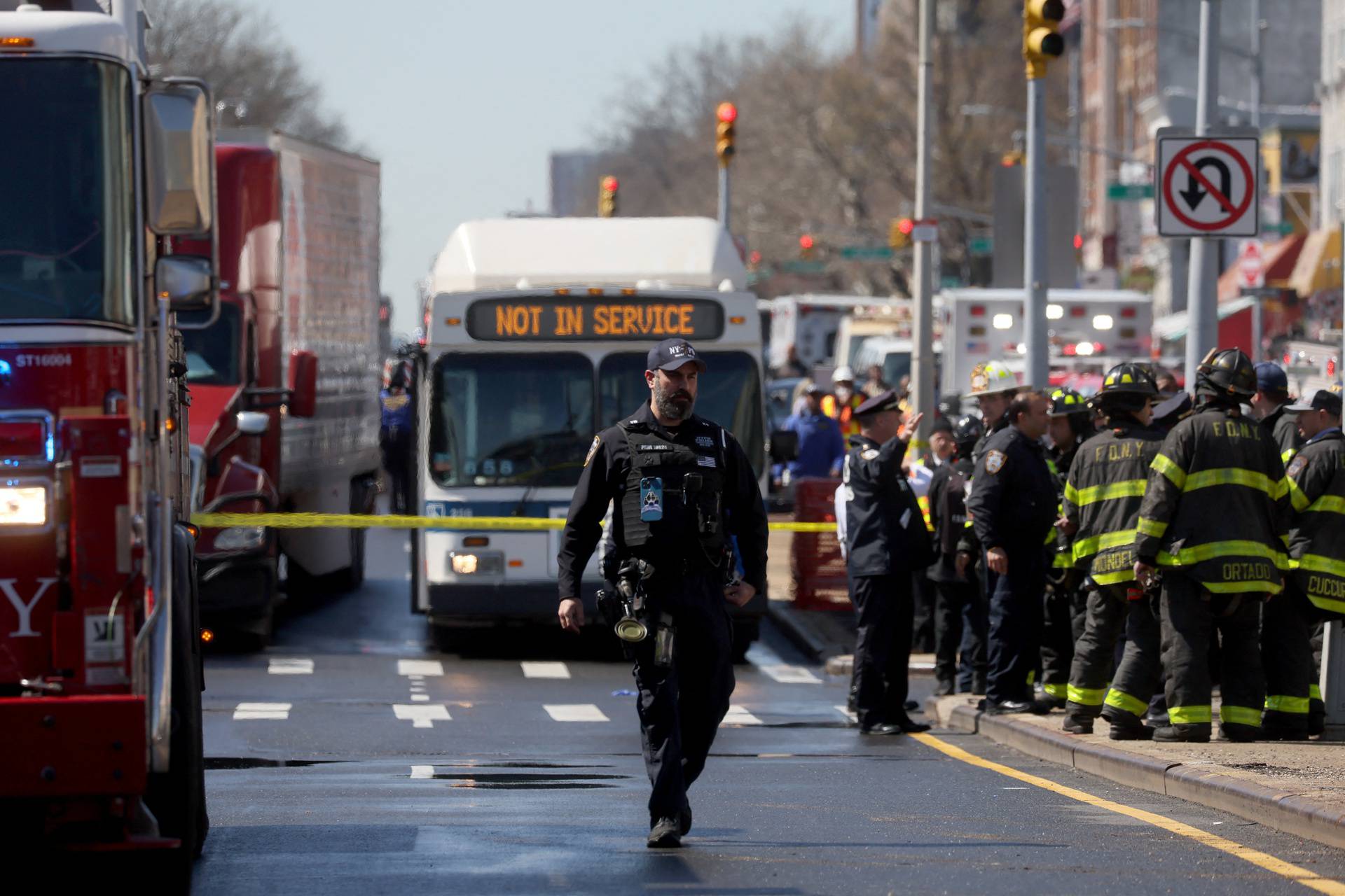 Shooting at a subway station in New York City