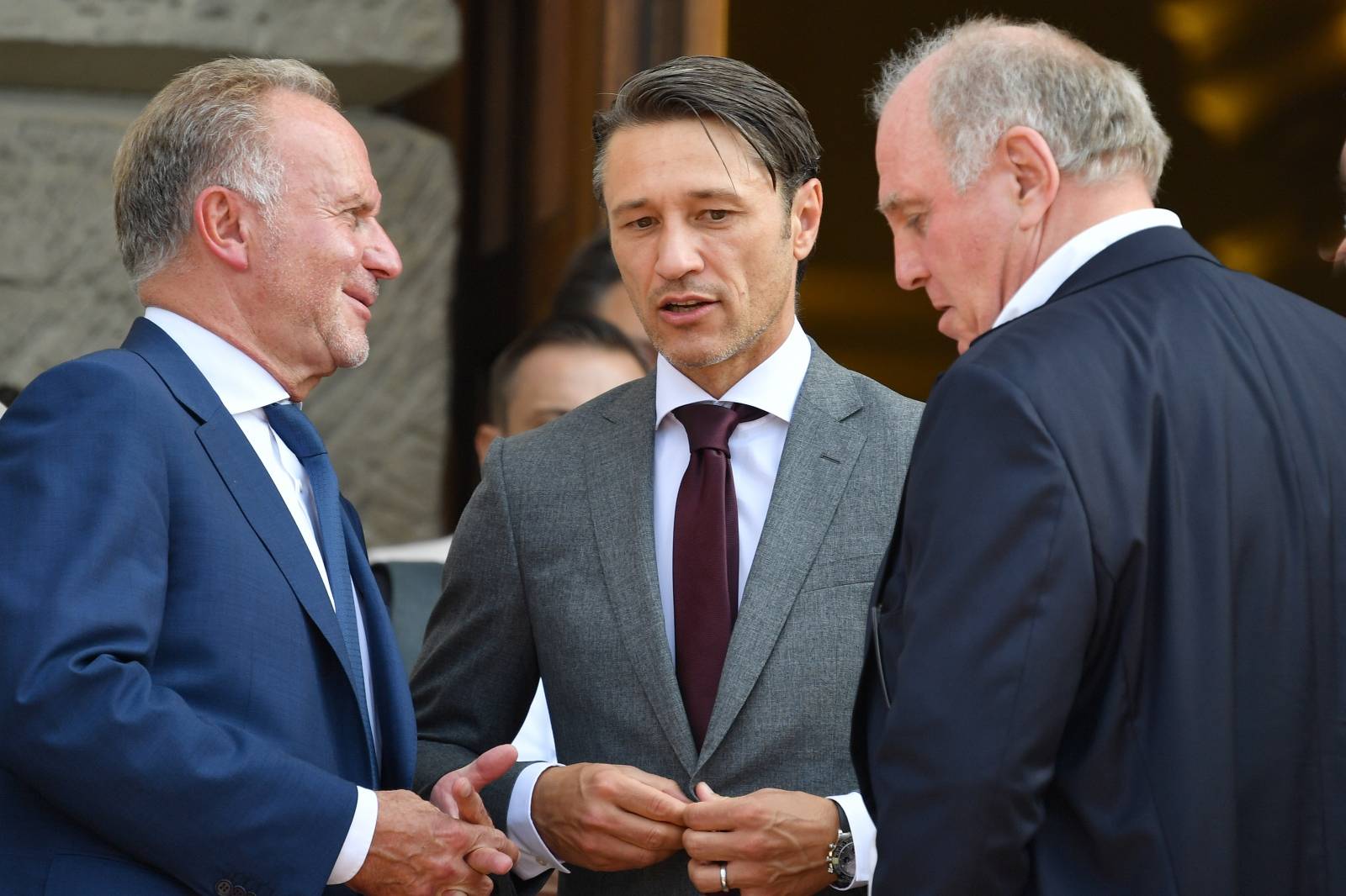 Reception of the Bavarian Prime Minister in honor of FC Bayern Munich.