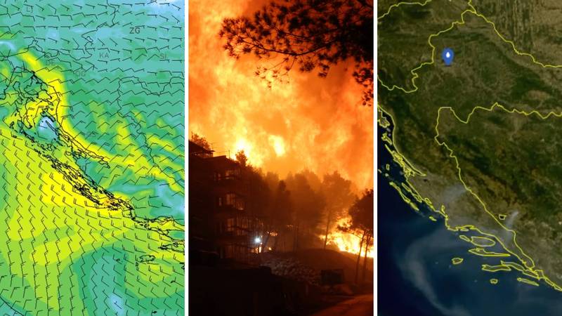 Fenska bura je pogodovala širenju požara kod Omiša, evo kakav će sutra biti vjetar