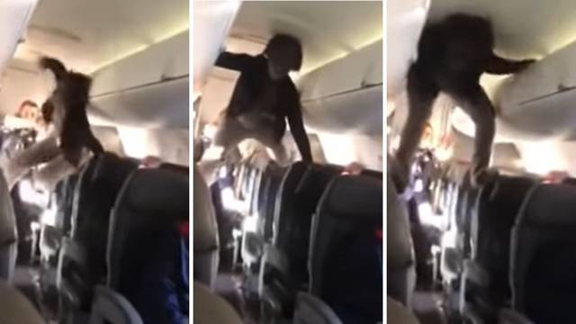 'Ovo je kao egzorcizam!': Urlala i penjala se na stolce u avionu