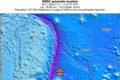 Potres magnitude 7,3 kod Tonge