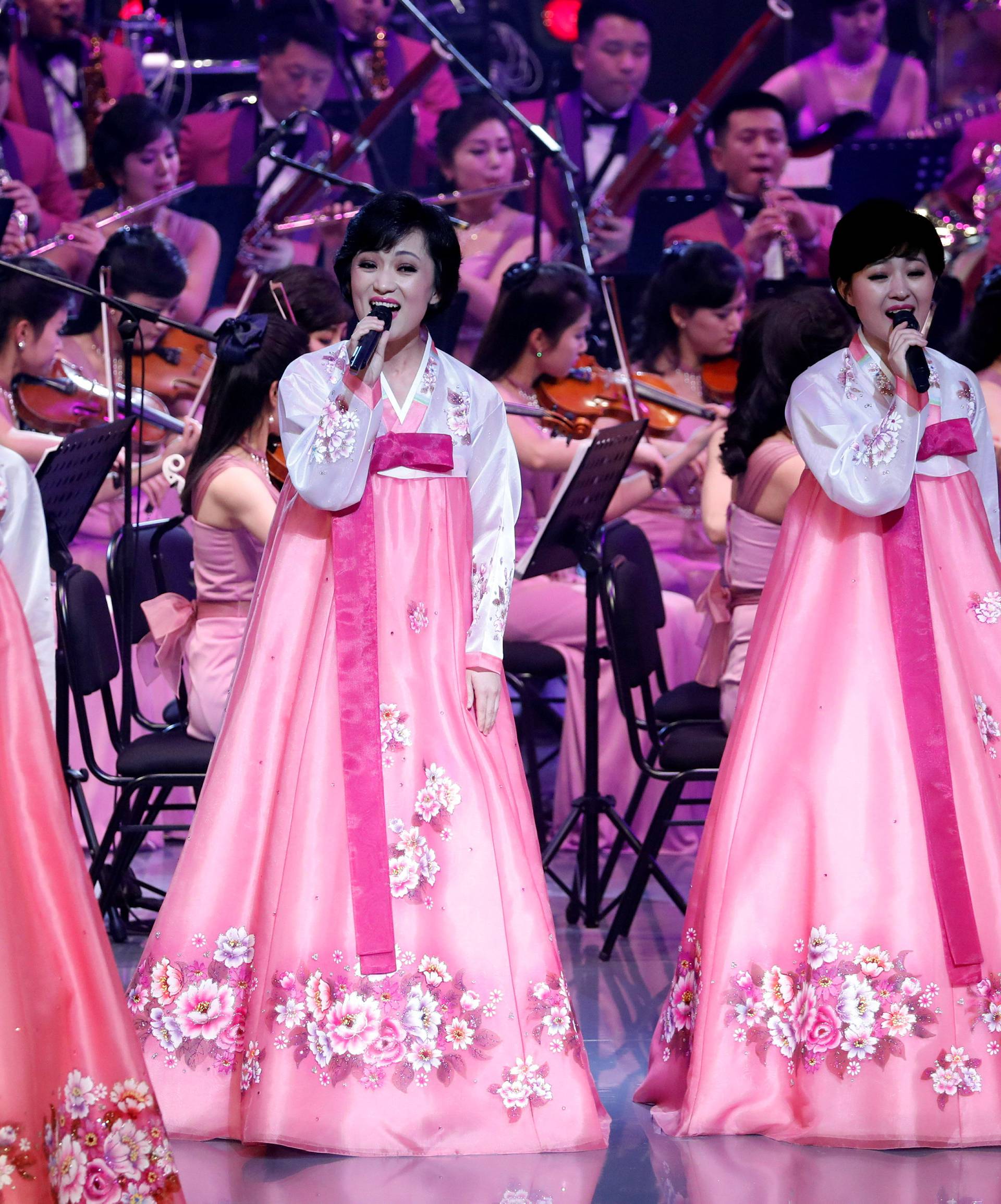 The North Korea's Samjiyon Orchestra performs in Gangneung