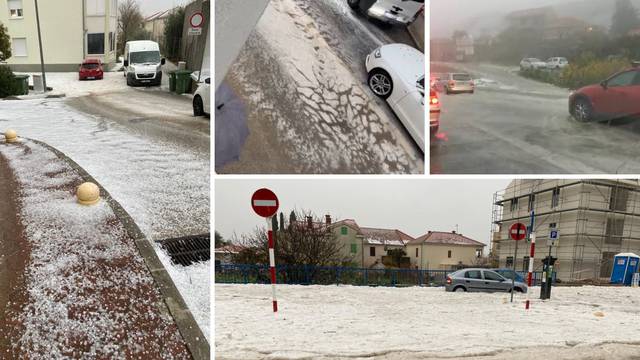 VIDEO Potop i tuča kod Splita, u Solinu se zabijelile ceste: 'U 10 minuta sve je bilo pod vodom'