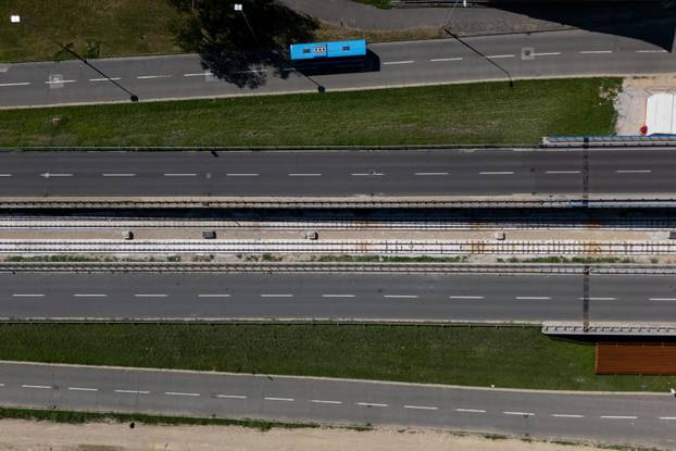 Napredak radova na Sarajevskoj cesti u Novom Zagrebu snimljen iz zraka