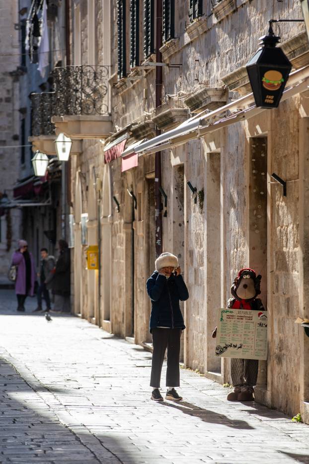 Sunčano i hladno vrijeme u Dubrovniku