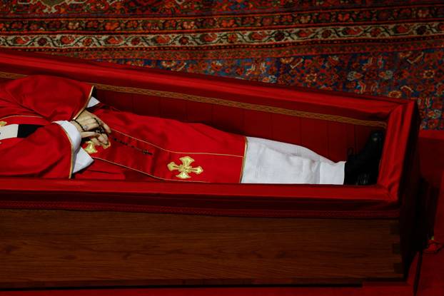 Pope Francis lies in state in St. Peter's Basilica at the Vatican