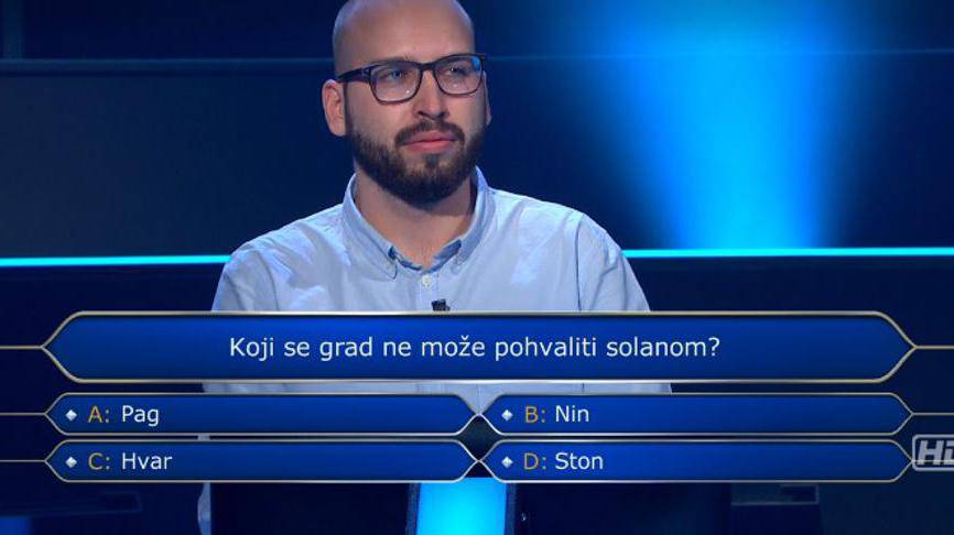 Iskoristio džokera na pitanju za 4.000 kn: Znate li vi odgovor?