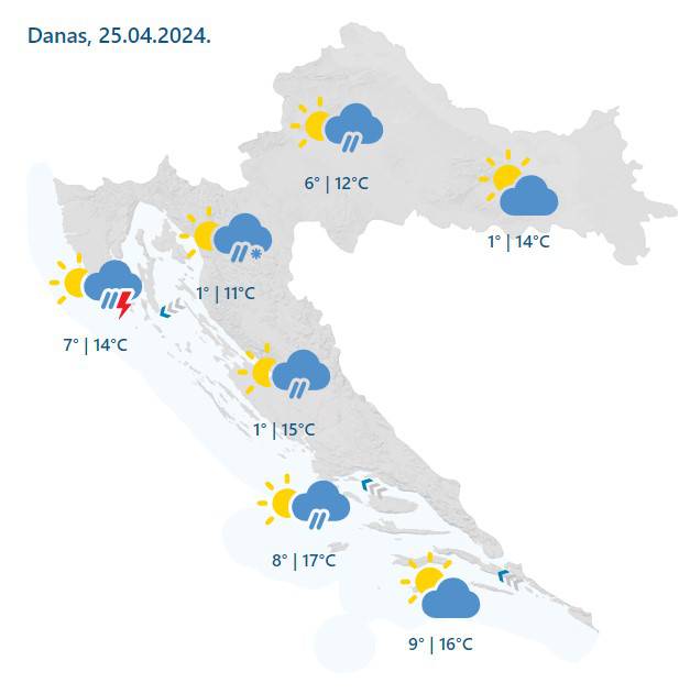 Danas snijeg, sutra već toplije, a od nedjelje idemo na +25°C!