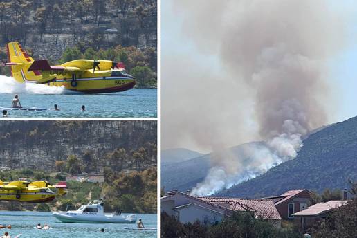 VIDEO Lokalizirali požar kod Grebaštice, na terenu i dalje 52 vatrogasca, povlače kanadere