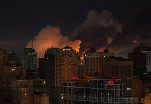 Russian missile strike in Kyiv