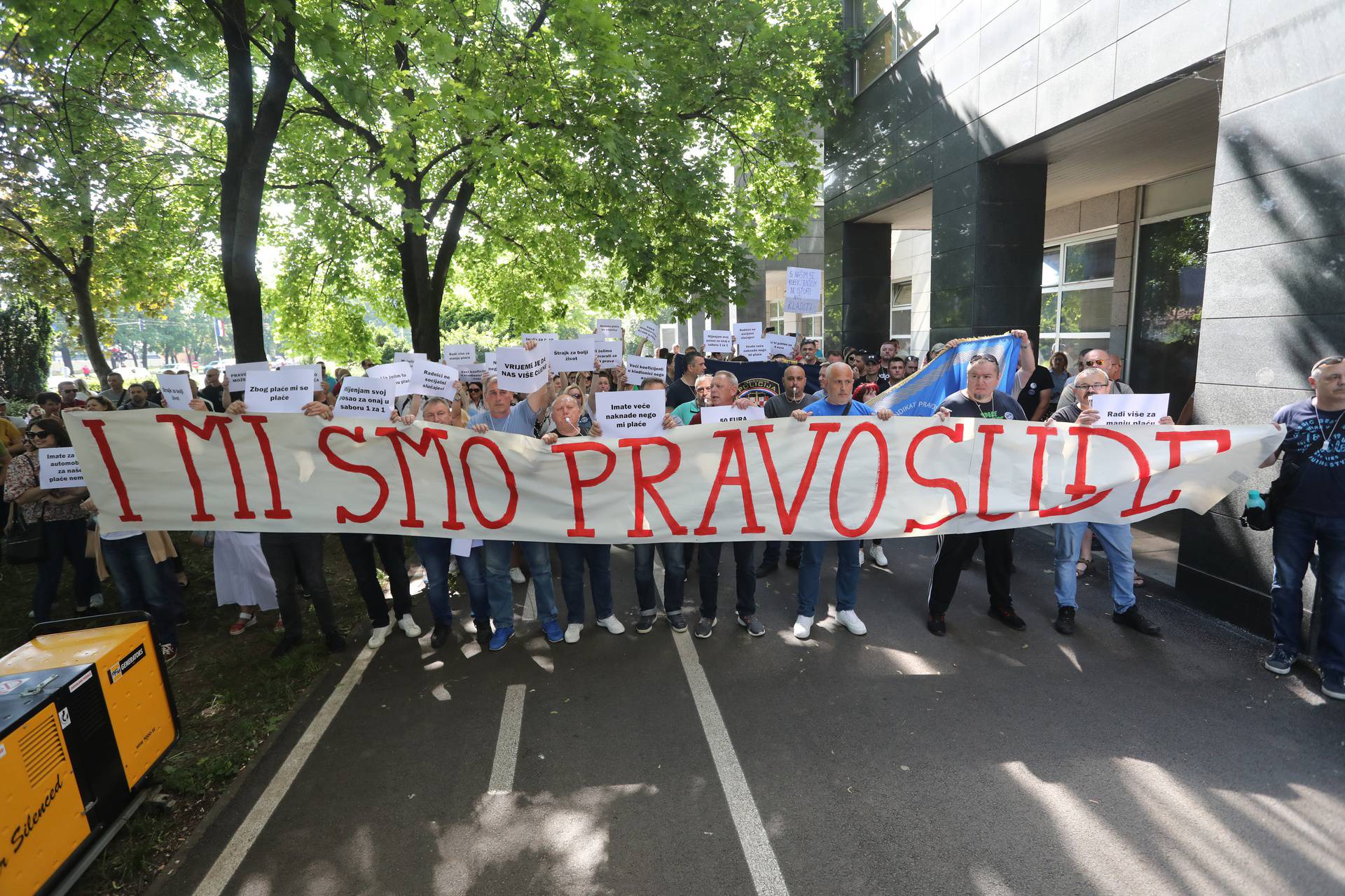 Zagreb: Prosvjed Sindikata pravosudne policije