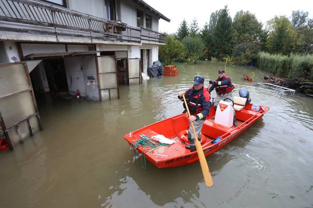 Poplavljeno naselje Brodarci uz rijeku Kupu, stanovnici spašavali  životinje 