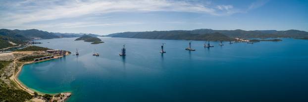 Pelješki most iz zraka