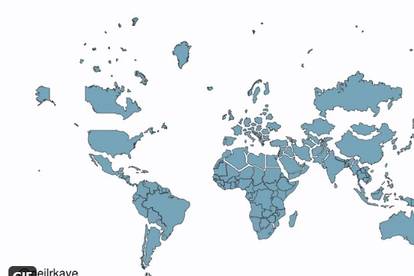 Na ovoj stranici možete vidjeti stvarnu veličinu svake države