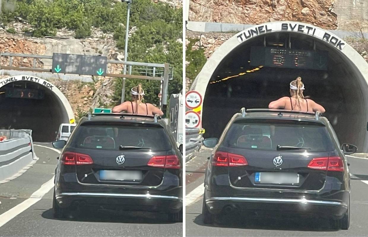 Njemica kod Sv. Roka izašla kroz krovni prozor auta i tako se vozila po autocesti i kroz tunel