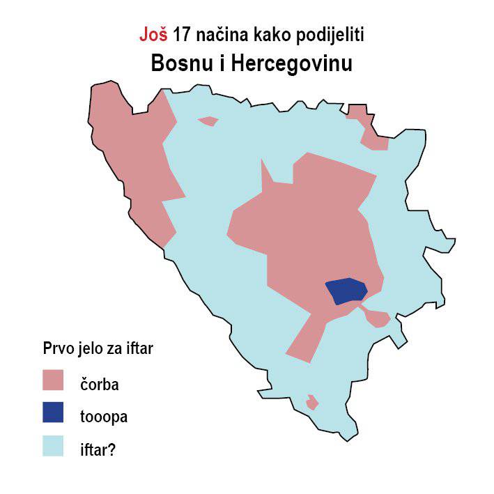 Sarajlija osmislio načine kako podijeliti BiH: Gdje su najljepše žene i što jedete uz ćevape?