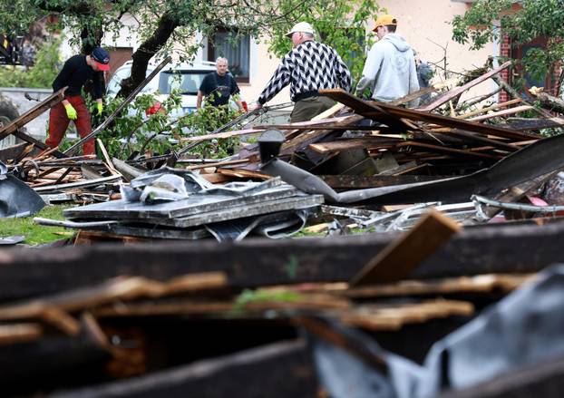 Aftermath of a storm in the village of Komenda