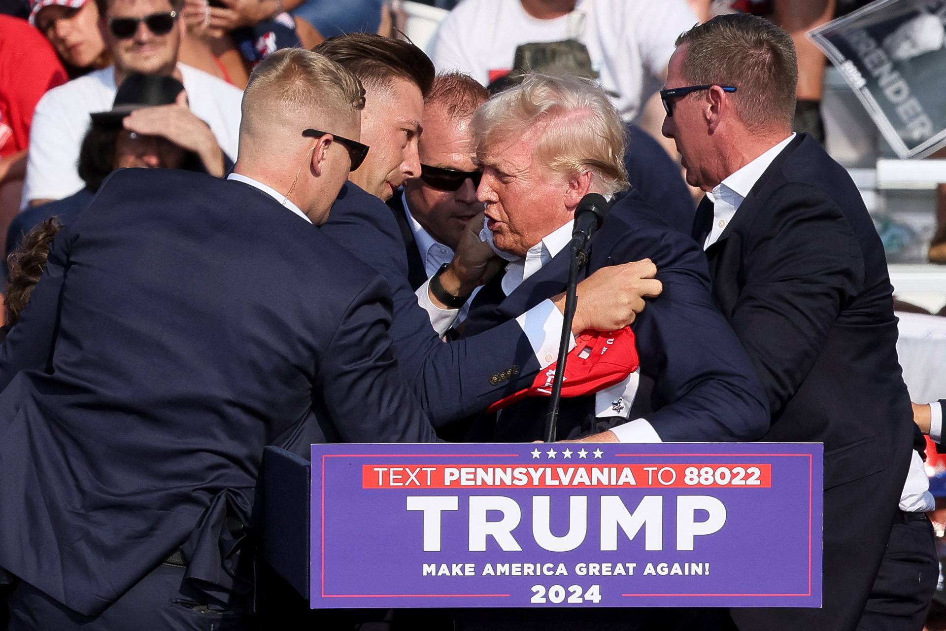 Republican presidential candidate Donald Trump holds a campaign rally in Butler