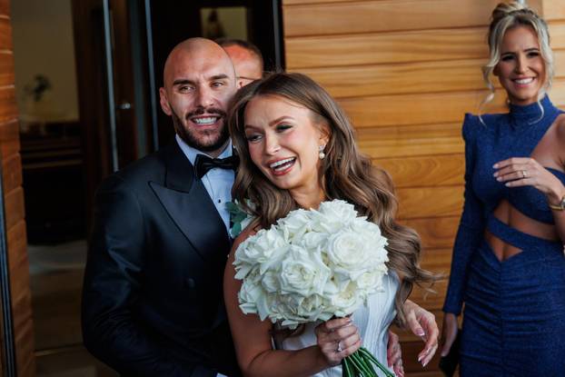 Split: Vjenčanje Hajdukovog nogometaša Anthonyja Kalika i Ivone Glavaš