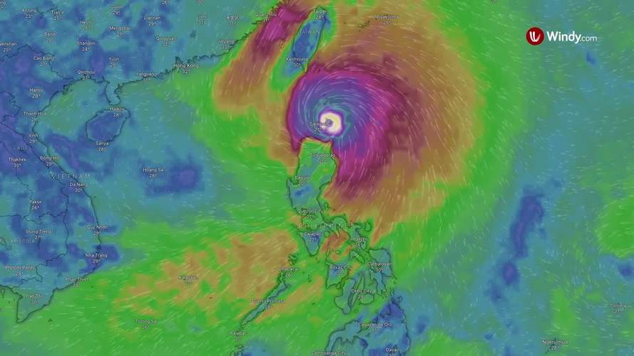 Weather map shows Super Typhoon Ragasa barrelling towards Philippines' northern Luzon
