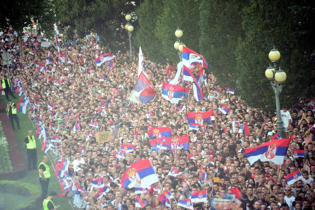Beograd: Ispred Skupštine grada Beograda organiziran svečani doček srpskih olimpijaca