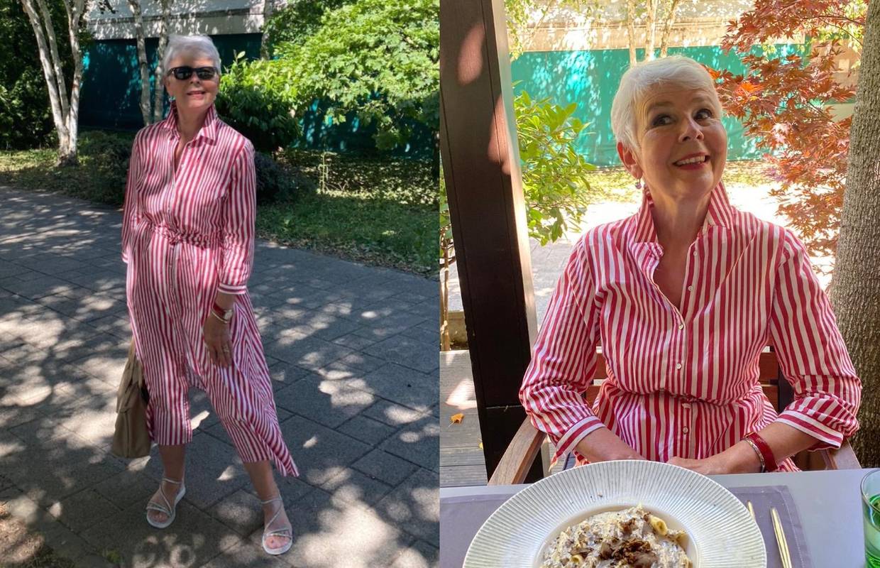 Jadranka Kosor pohvalila se crvenom haljinom na pruge: 'Radosti nam tako nužno treba'