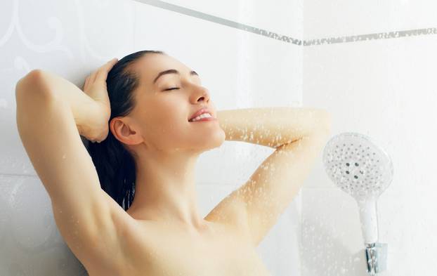 girl at the shower