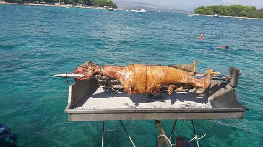 Turisti u čudu: Na krmi broda kod Drvenika zavrtjeli su janje!