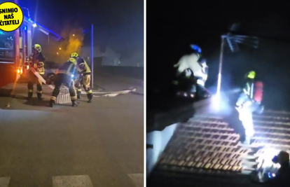 VIDEO Požar u Novom Zagrebu: Zapalila se kuća u kojoj su bili smješteni strani radnici