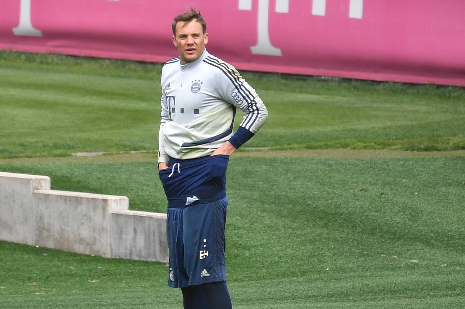 Training FC Bayern Munich in Corona times.