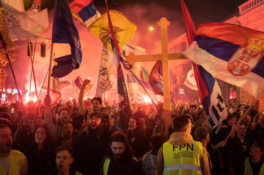 Protest march from Belgrade to Novi Sad, following the deadly November 2024 Novi Sad railway station canopy collapse, in Indjija